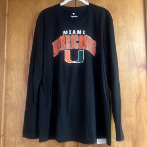 Fanatics Miami Hurricanes Black and Orange Tee